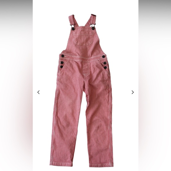 Mini Boden Red & White Striped Overalls | 12-18 Months - Picture 1 of 5